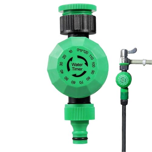 Minuteur d'arrosage automatique pour l'irrigation exterieure, controleur de tuyau mecanique facile a utiliser, outil de jardinage compact en plastique