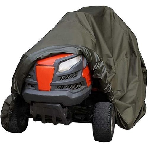 Housse de tondeuse a gazon impermeable et resistante aux UV en tissu ox pour tracteur de jardin autoporte, verte, 182 x 111 x 116 cm