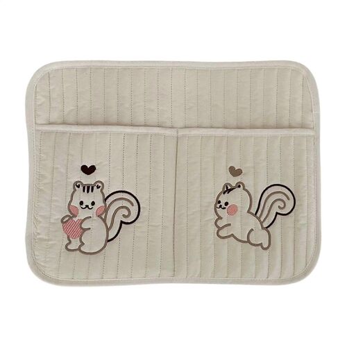 Sac De Rangement Suspendu Pour Couches, Panier De Chevet Et Organisateur De Tete De Lit Avec Poche Laterale Pour Berceaux, Couffins Et Poussettes