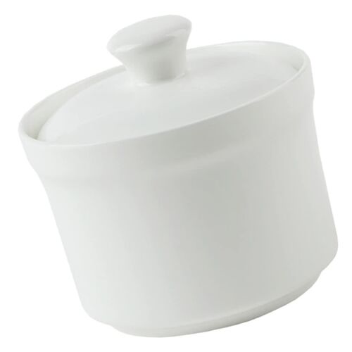 Plat A Soupe En Ceramique Blanche En Forme De Citrouille Avec Couvercle, 11,5 X 11,5 X 10,5 Cm