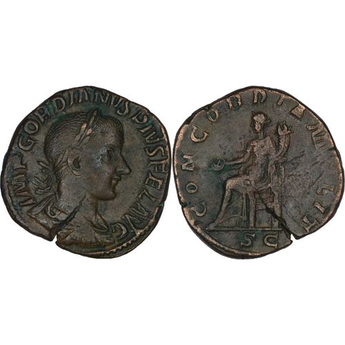 Rome - Sesterce - Gordien Iii - 239 Ad - Concordia Milit - Ric.288a - 27-059