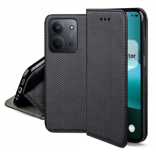 Housse Pour Xiaomi Redmi 15c 4g / 5g / Poco C85 - Etui Coque Pochette Portefeuille + Film Ecran - Noir Magnet