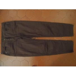 Pantalon 3/4 Peau De Pêche Marron Blanche Porte