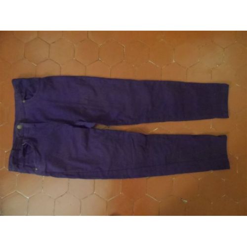 Pantalon 3/4 Peau De Pêche Violet Blanche Porte