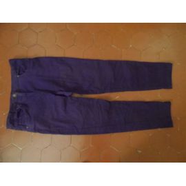 Pantalon 3/4 Peau De Pêche Violet Blanche Porte