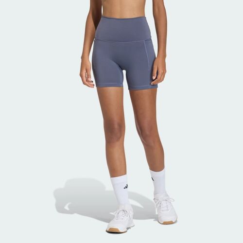 Legging Court Booty All Me Studio 3 Bandes Adidas - Aurora Onix - 2xs 13 Cm