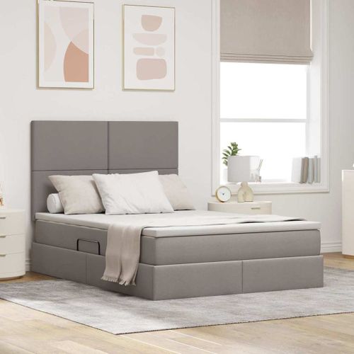 vidaXL Lit de Rangement Taupe 140 x 190 cm Cuir synthétique