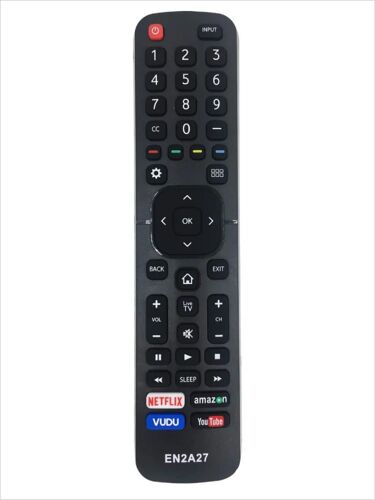 Télécommande ABS EN2A27 de haute qualité pour téléviseur intelligent HISENSE HD Black