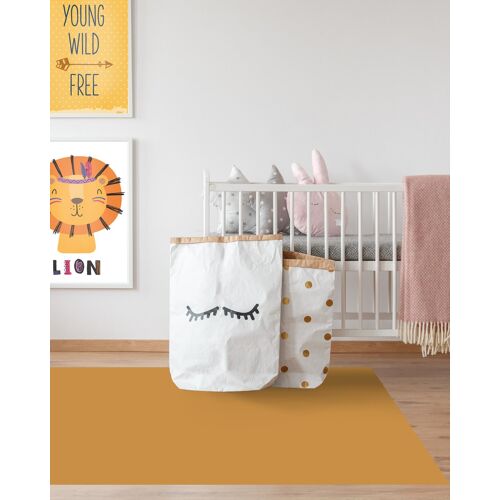 Tapis Vinyle Moutarde Lisse 120x160cm