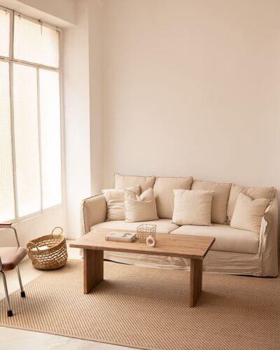 Table Basse En Bois De Pin Vieilli 120x47cm