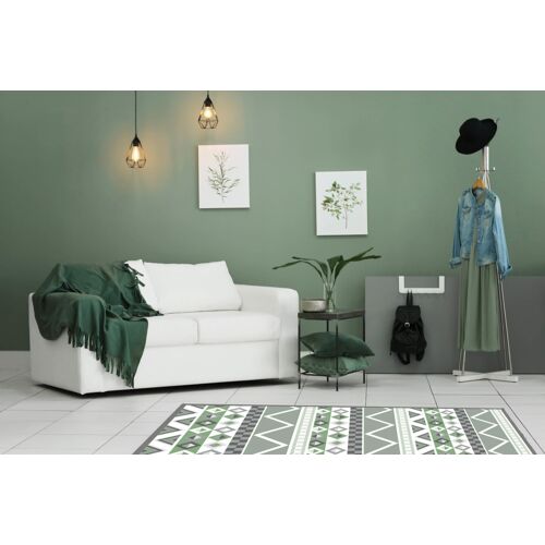 Tapis Vinyle Aztèque Vert 120x170cm