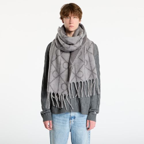Foulard Calvin Klein Emblem Aop Brushed Scarf Grey Universal