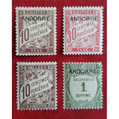 Andorre Timbres Taxe