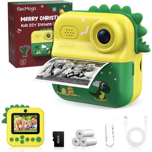 Mini Caméra Enfant - Appareil Photo Instantané Rechargeable, Écran 2.4", Papier d'Impression