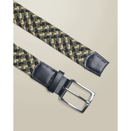 Ceinture Extensible Décontractée - Vert Sauge Et Bleu Marine Multicolore Pour Homme Par Charles Tyrwhitt