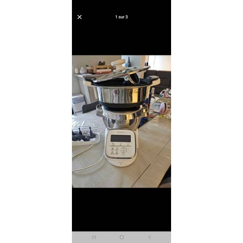 I-Companion, Robot cuiseur, 14 fonctions, Connecté, Capacité XL 10 personnes, Blanc, Fabriqué en France