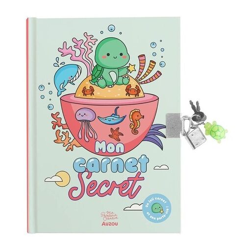 Journal intime fille tropical avec cadenas carnet secret, journal intime fille 1