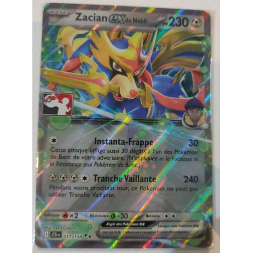 Pokemon Zacian Ex 111. / 159 Aventures Ensemble Trainer 2025