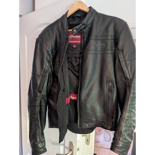 Blouson De Moto Cuir Indian Beckman M (L Français)