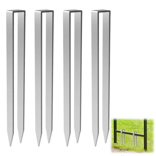 Piquets De Fixation Au Sol En Metal Pour Arches De Rosiers, Lot De 4, Acier Inoxydable, 30 Cm, Robustes, Pour Arches De Jardin Avec Porte.