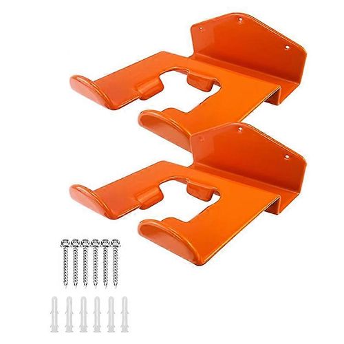 Lot de 2 supports pour debroussailleuse, a fixer au mur du garage ou de l'abri de jardin.