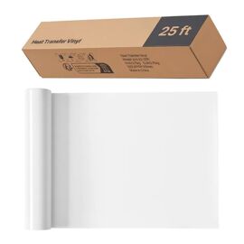 Flex Thermocollant-Duoku-30,48x726 Cm-Rouleau De Vinyle Thermocollant Blanc Brillant-Adhérence Durable