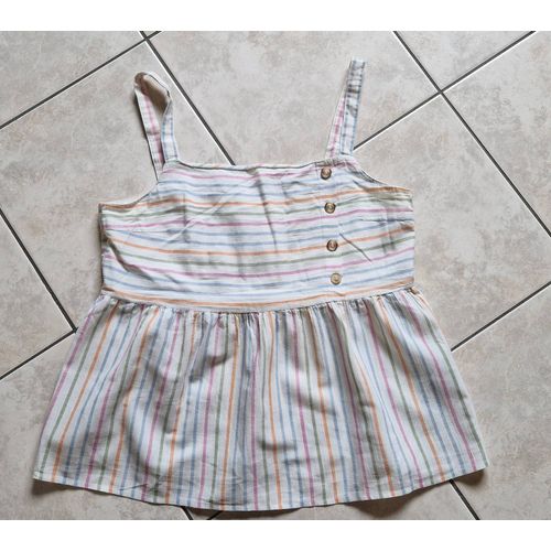 Top À Bretelles Xl Coton Rayé