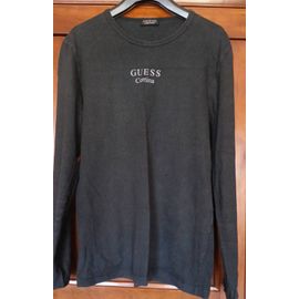Pull Guess Noir Manches Longues, 100%Coton. Col Rond. Tl