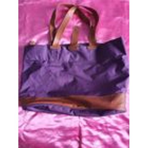 Sac cabas violet et marron