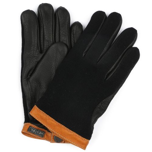 Hestra Gants Wool Tricot En Cuir Noir Taille 10