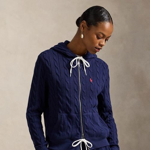 Sweat À Capuche Zippé Torsadé En Coton