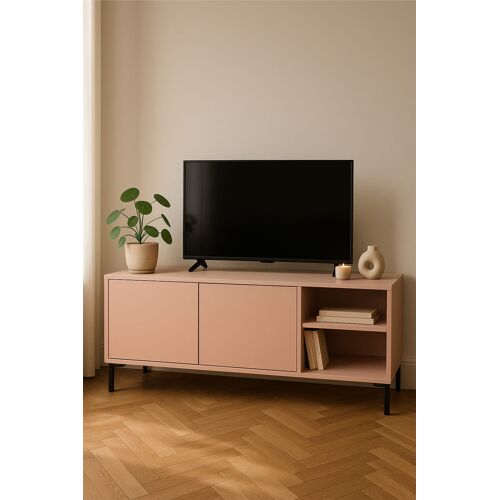 Meuble TV 113 cm rose