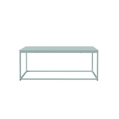 Table basse carrée moderne L90 cm vert sauge