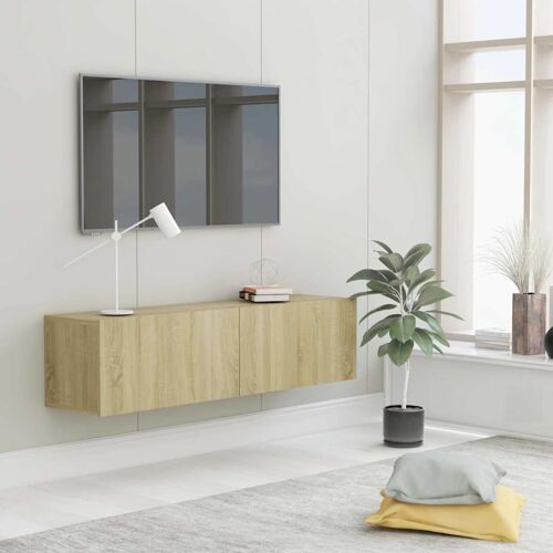 Meuble tv bois marron 120x30x30 cm