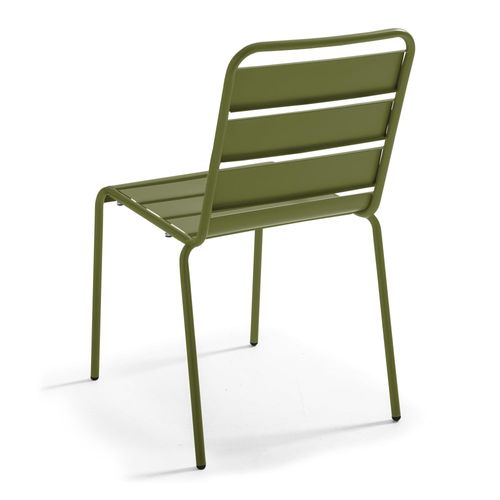 Chaise De Jardin En Métal Vert Kaki