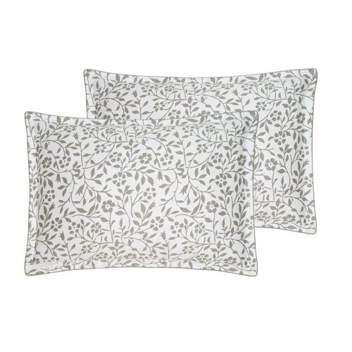 Parure De Lit Satin Avec 2 Taies 50x70 Cm Sauge 260x240 Cm