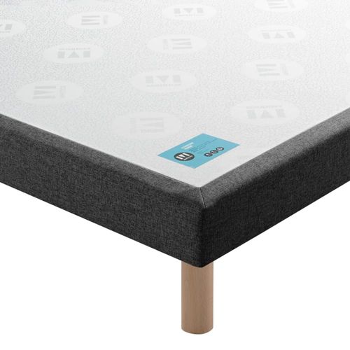Sommier tapissier ferme gris anthracite 120x200