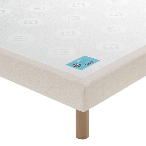 Sommier tapissier medium sable blanc 120x190