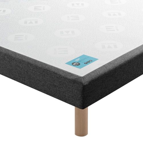 Sommier tapissier medium gris anthracite 120x190