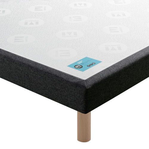 Sommier tapissier medium velours nuit 120x200