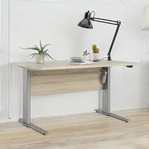 Bureau Effet Bois Gris, Chêne 120x80h75 Cm