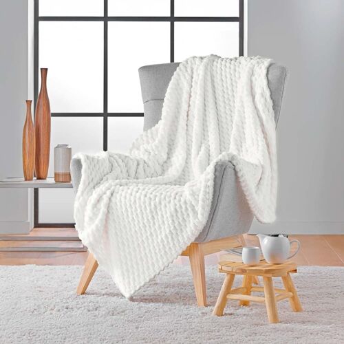 Plaid Polaire Cocooning 125x150 Naturel