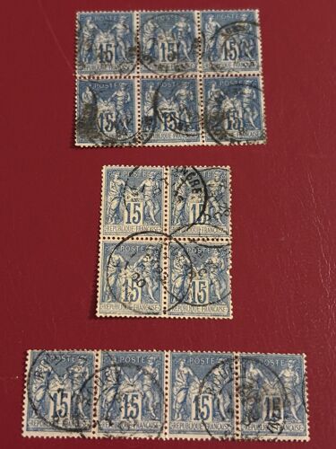 Type Sage N°90 Oblitérés Sous Différentes Formes 1878 Lot 503