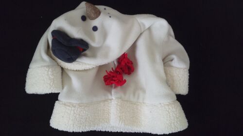 Veste / Manteau Polaire Avec Capuche Bonhomme De Neige Taille 6 Mois Idee Cadeau