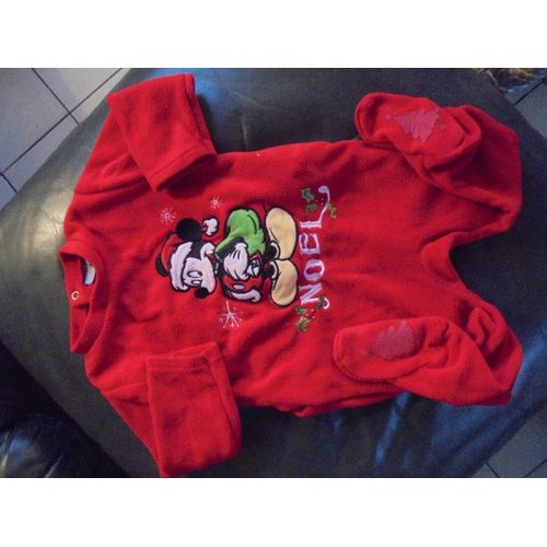 Pyjama De Noël Disney Mickey Noël Taille 12 Mois Idée Cadeau