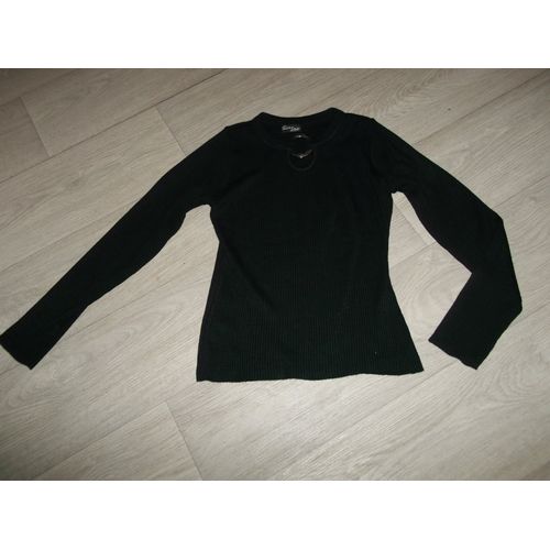Pull Fashion Studio Noir Déco Rond Au Cou Taille L Tbe
