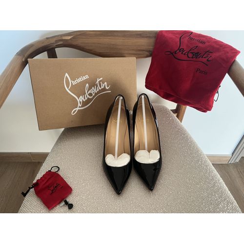 Escarpins Pigalle 100 En Cuir Vernis Noir - 36