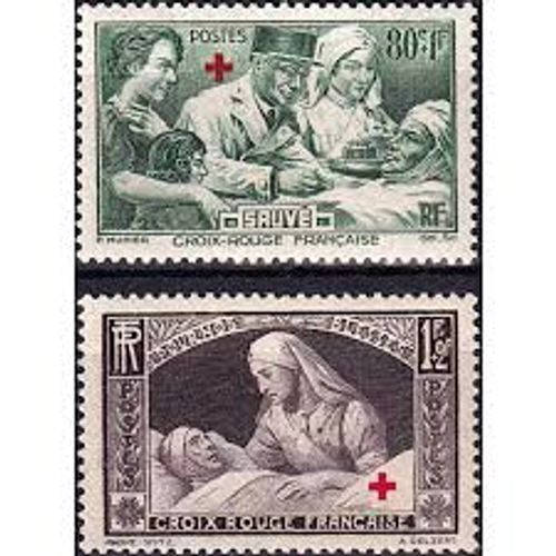 Au Profit Des Blessés : Médecin, Infirmières La Paire Année 1940 N° 459 460 Yvert Et Tellier Luxe