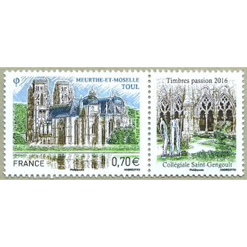 Salon International "Passion Timbres" À Toul (Meurthe Et Moselle) Cathédrale Saint Etienne Vignette Attenante Année 2016 N° 5086 Yvert Et Tellier Luxe