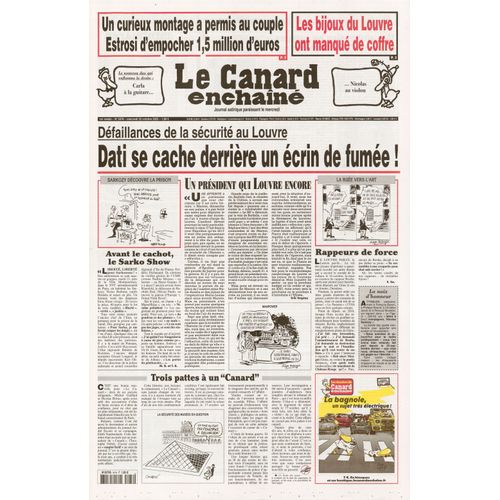 Le Canard Enchainé N° 5476 "Dati Se Cache Derrière Un Écrin De Fumée !"